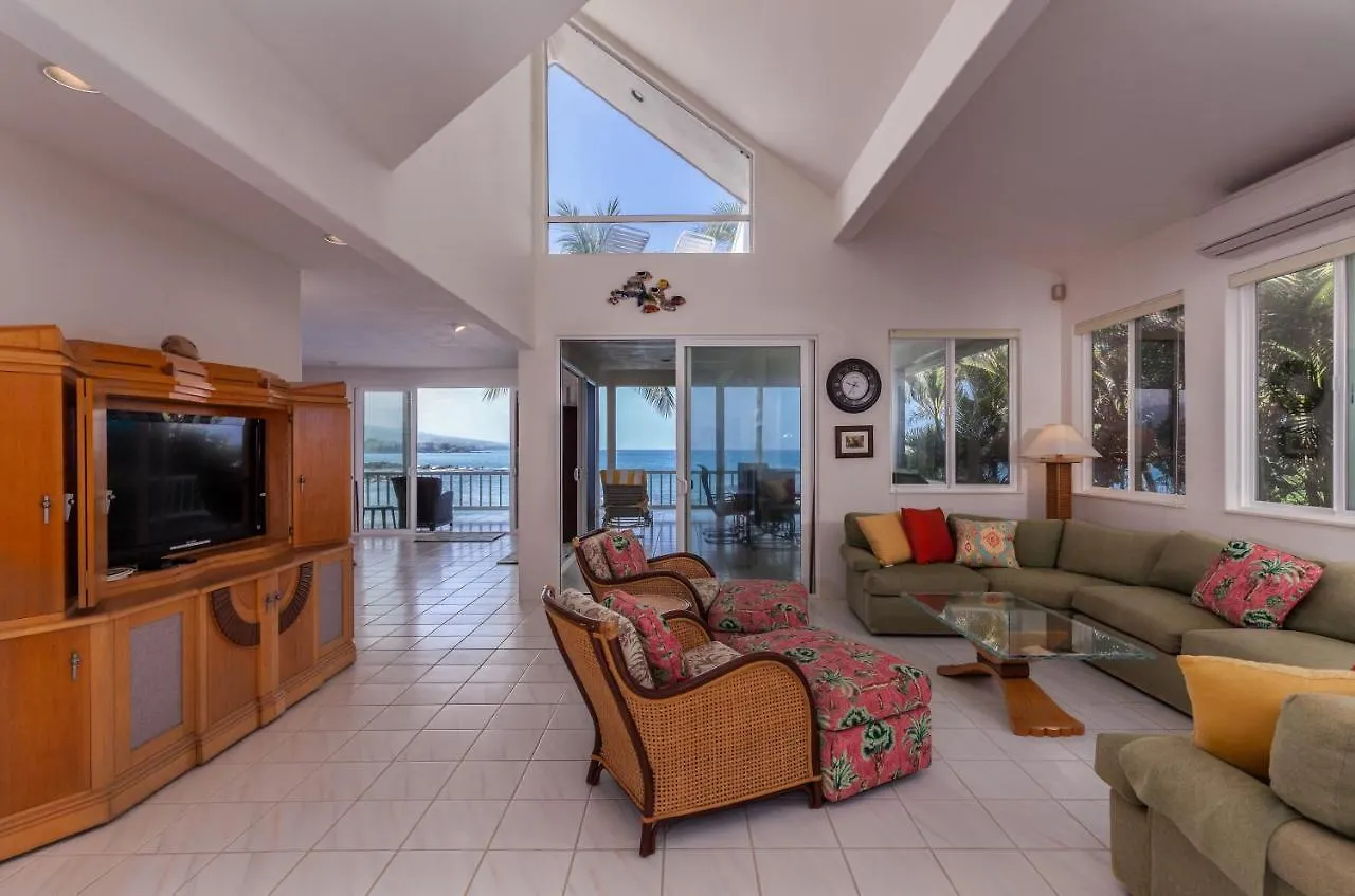 Ali'I Point Spacious And Private Oceanfont Villa With A/C 카일루아 코나 미국