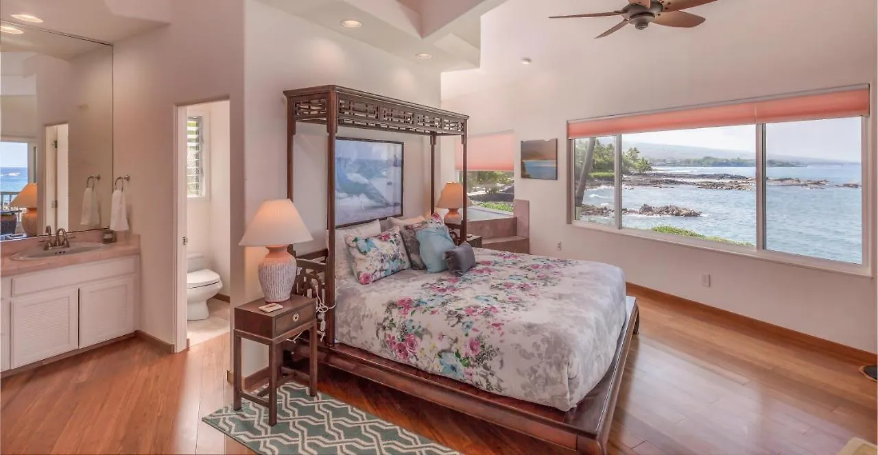 Сasa de vacaciones Ali'I Point Spacious And Private Oceanfont Villa With A/C Kailua-Kona Estados Unidos