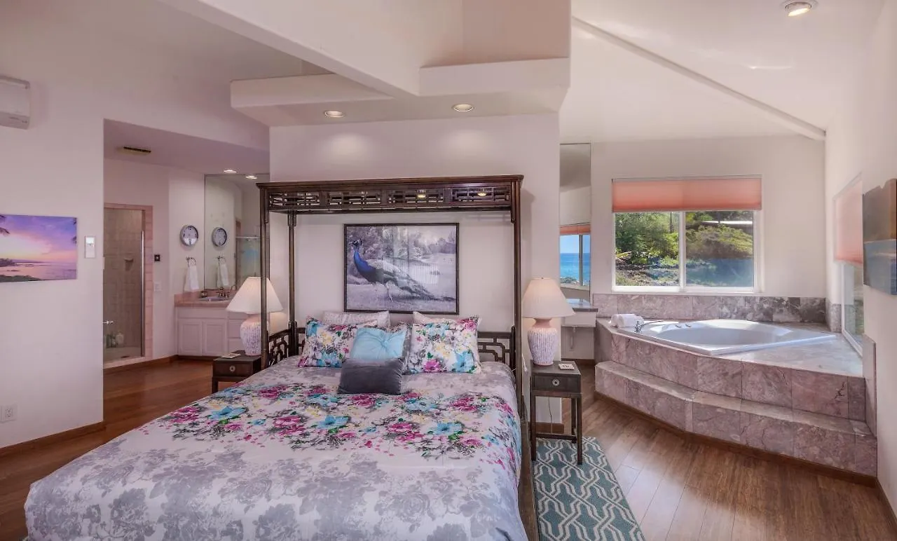 Сasa de vacaciones Ali'I Point Spacious And Private Oceanfont Villa With A/C Kailua-Kona